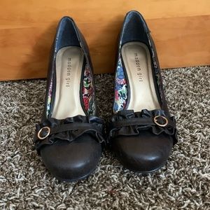 Black Madden girl heeled shoes
